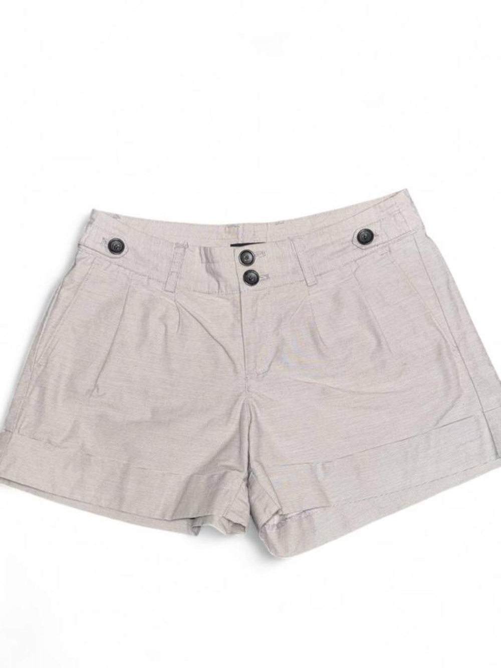 Banana Republic Light Gray micro pinstriped High-Rise Button Shorts